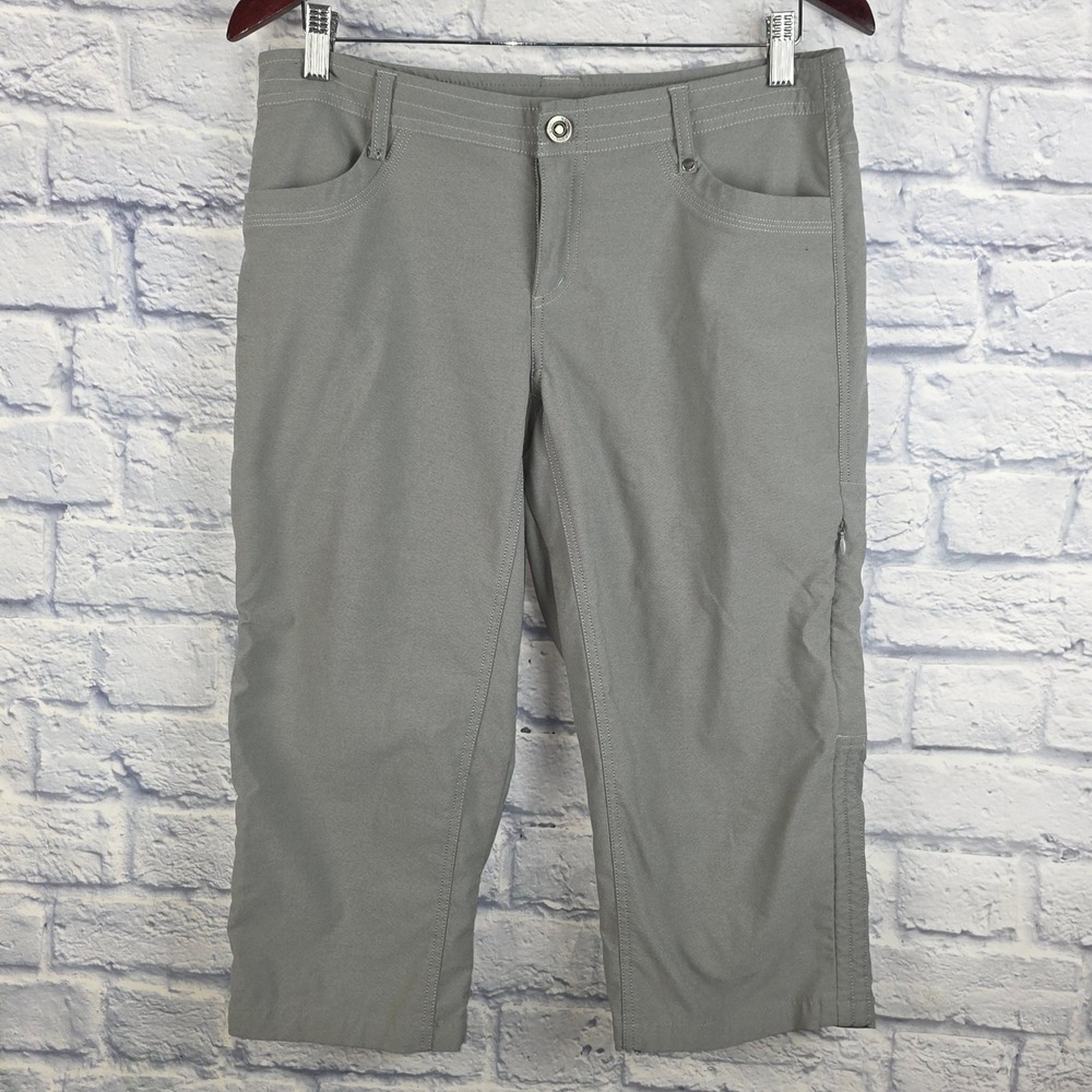 Kuhl Trekr Kapri Women Gray Outdoor Hiking Stretch Capri Pants Size 10 32X19 - Picture 2 of 9